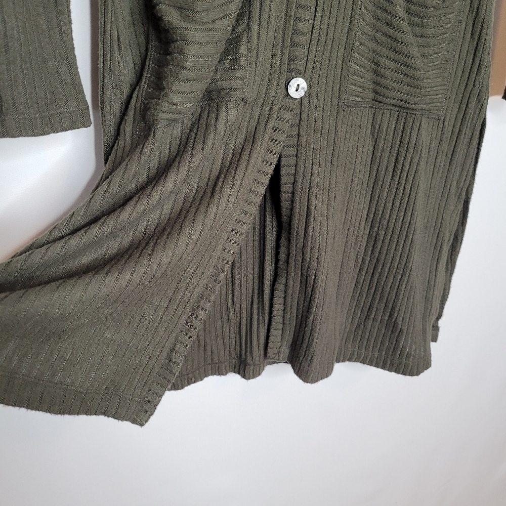 Anthropologie Green Knit Cardigan Sweater Dress - Picture 11 of 14